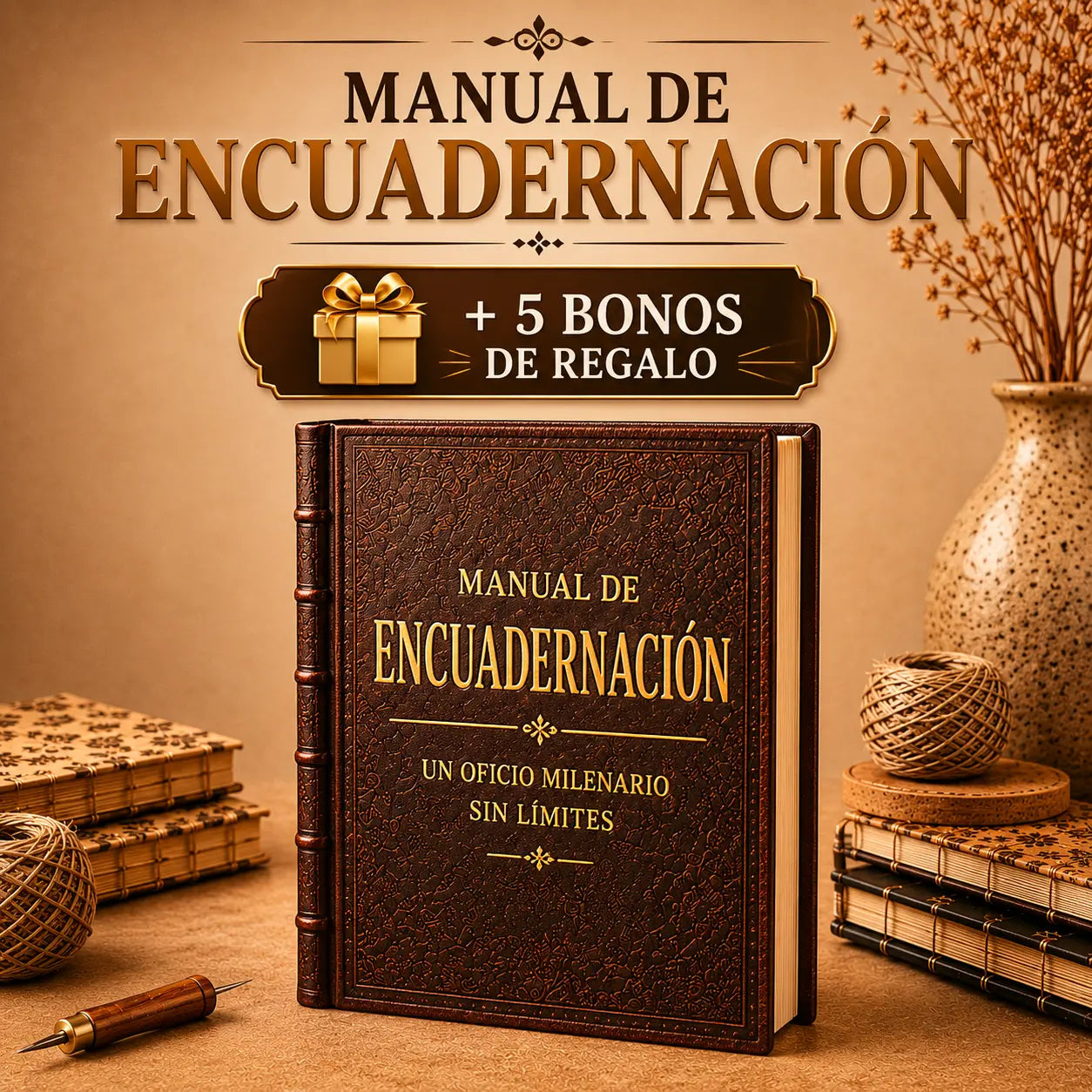 Manual de Encuadernación + 5 BONOS de regalo