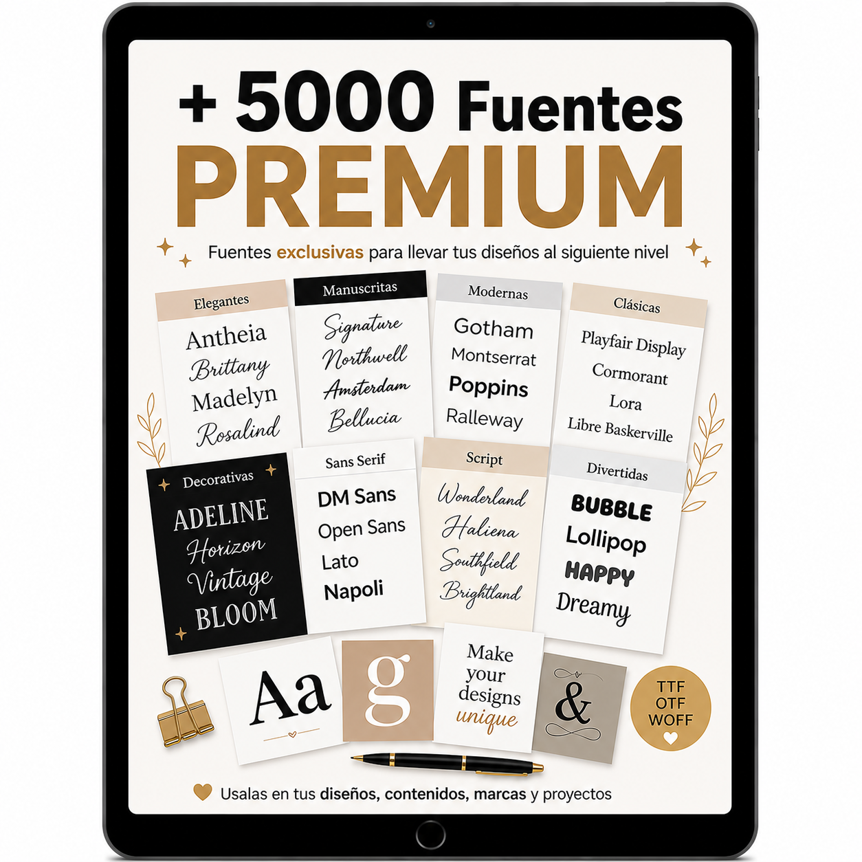 + de 5000 Fuentes PREMIUM