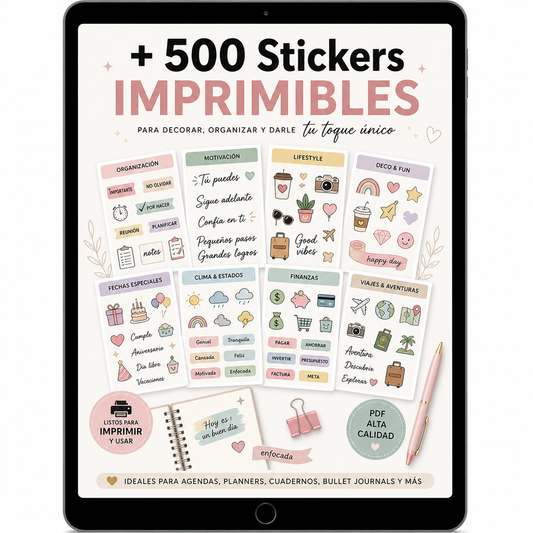 + de 500 Stickers IMPRIMIBLES